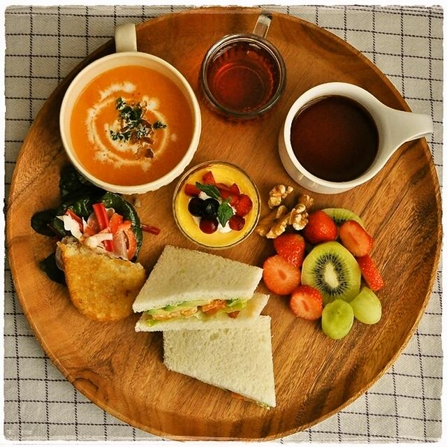 2日分のワンプレート朝ご飯～アボカドサーモンサンド＆とろろ飯～とらん丸さん