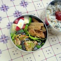 茄子と鶏肉の葱塩炒め弁当