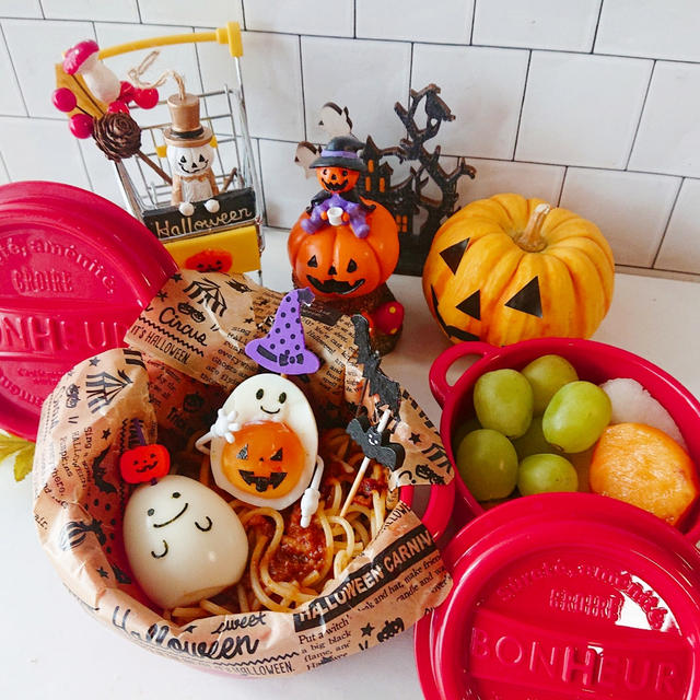 ボロネーゼでハロウィン弁当〖パスタ弁当＊ボロネーゼ〗