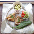 朝ごはん！ゴマ醤油バターの根菜オープンサンド＆トマトとキウイのミントサラダ by 小西尚子さん