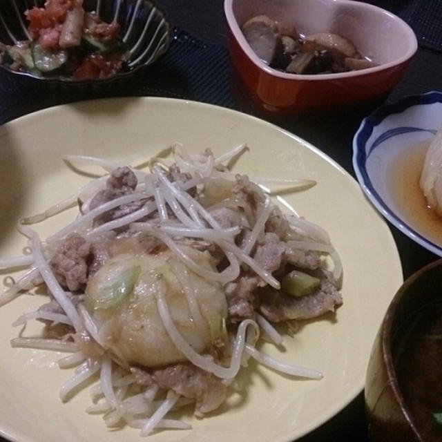 お夕飯◆ねぎぶたもち