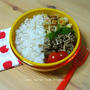魚介のオープンオムレツのお弁当。＋ポンジュースもち