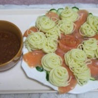 豪華スモークサーモンつけスパ