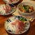 鯵のお刺身と五目煮の晩ごはん