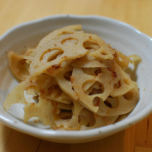 [料理]蓮根の鰹節煮