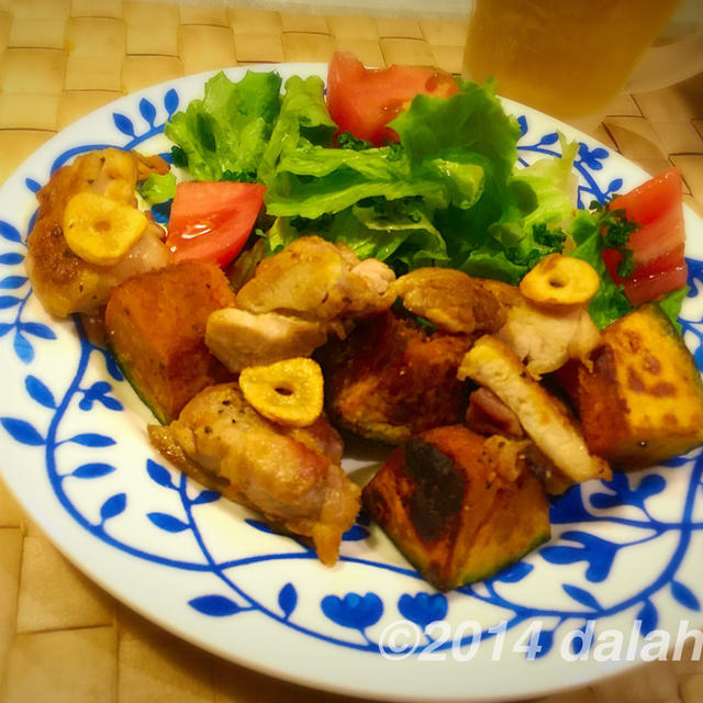 あさイチレシピ かぼちゃと鶏肉のガーリックソテー 香ばしくてご飯がススムオカズ