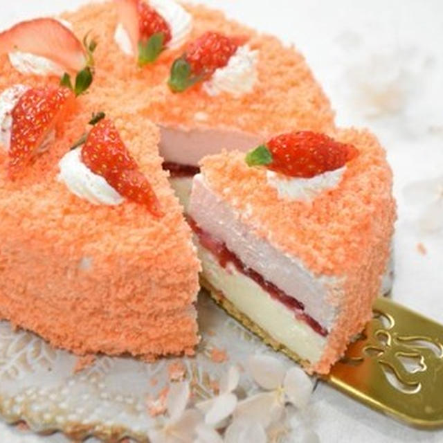 【ABCクッキング】いちごのダブルチーズケーキ