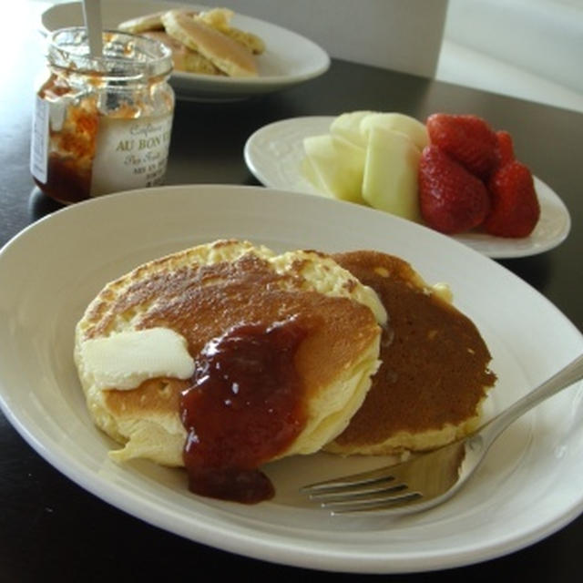 ホットケーキミックスと、温豆腐