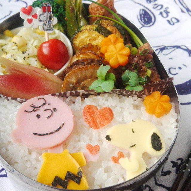 油淋鶏＊チャーリーブラウン&スヌーピーのお弁当