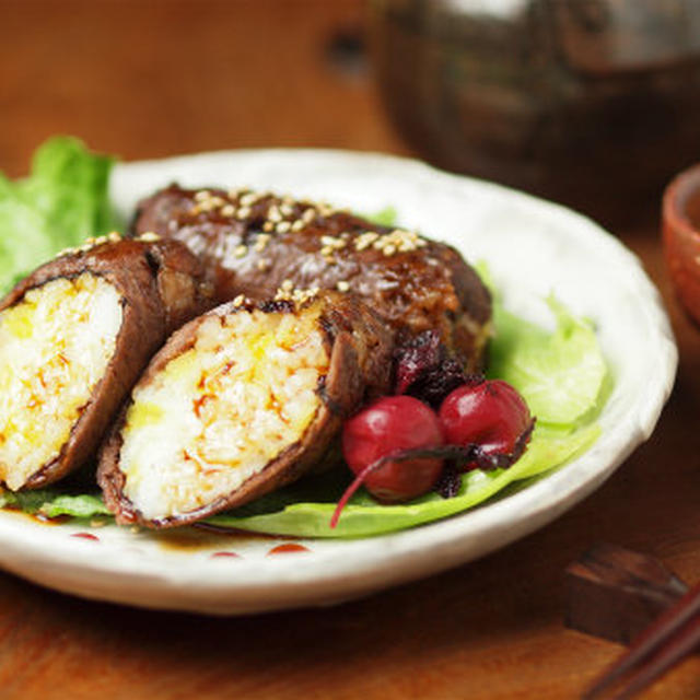 肉巻きおにぎり　、　筋肉料理人のかんたん！絶品おつまみ