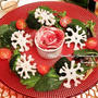 一日早いクリスマス☆雪の結晶と生ハムの薔薇で♪【クリスマスリースサラダ（２０２０）】