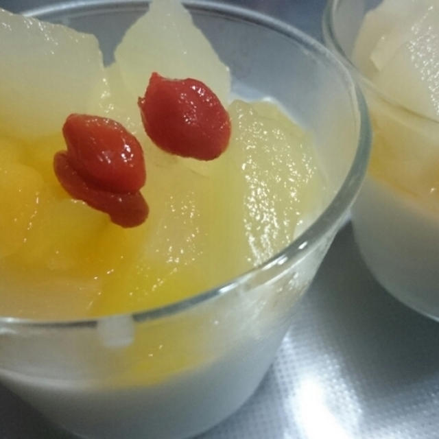 お夜食❗フル～ツ杏仁