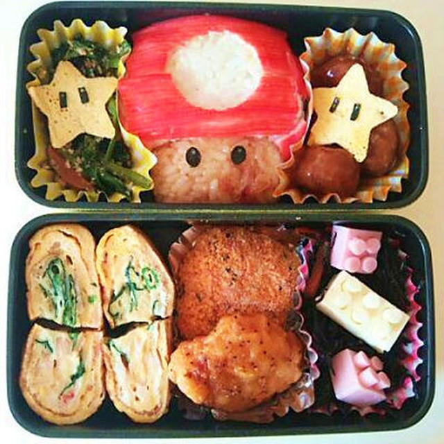 のんちゃん・れお君ママのスーパーきのこ弁当＆ちゃちゃっとのパスタ♪