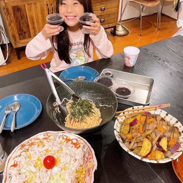 杏ちゃんが夜ご飯を作ってくれました〜！！