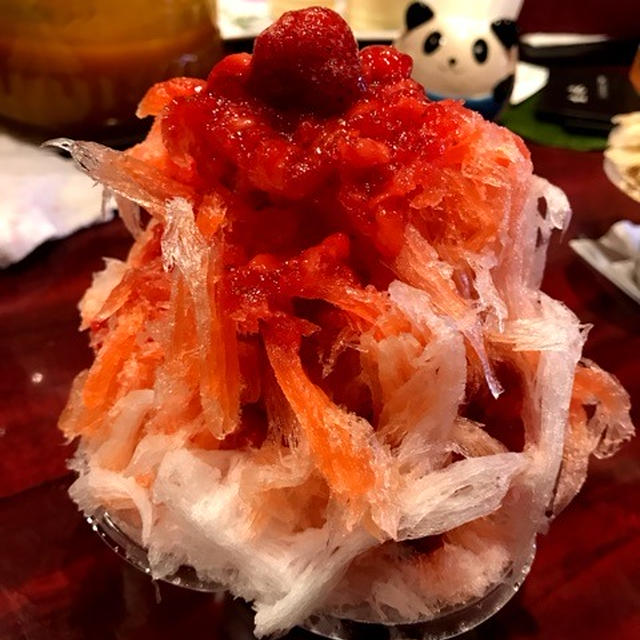 苺カキ氷、黒糖きなこミルクカキ氷@四代目大野屋氷室、上野