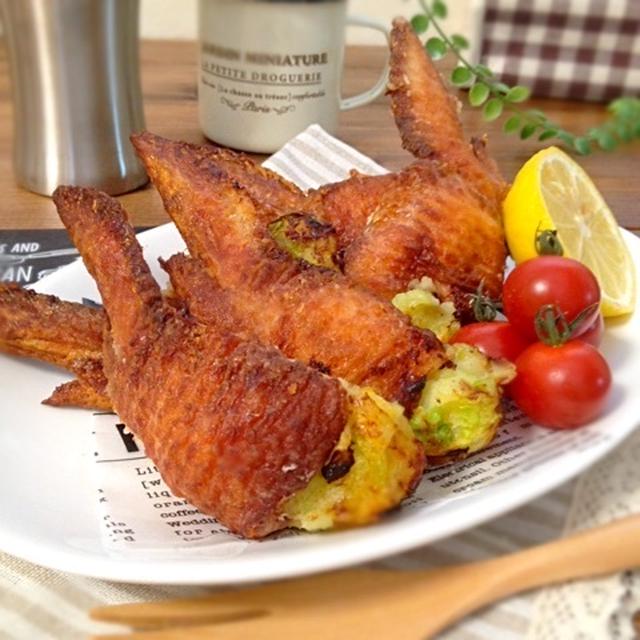ノンフライヤーで 春をギュッと詰め込んだ手羽先餃子