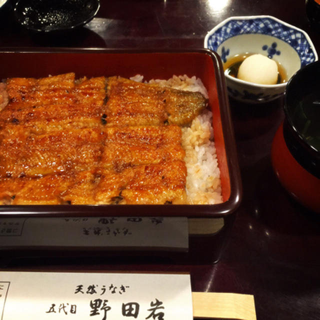 銀座 五代目 野田岩で鰻を食べる