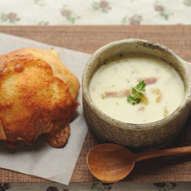 チーズリュスティック　と　スープ