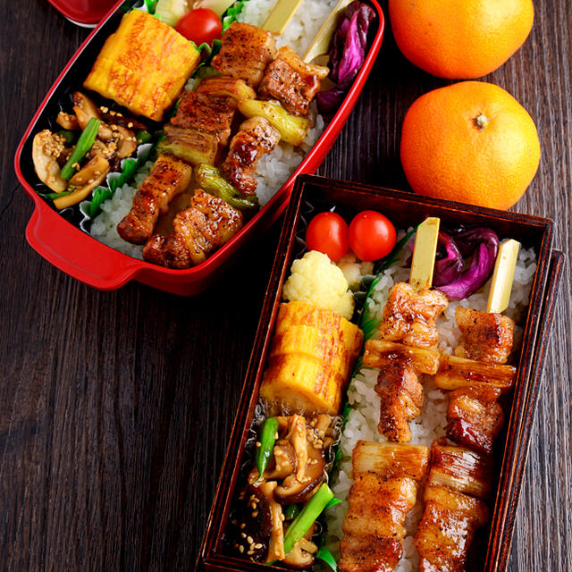 【今日のおべんと】ねぎまのっけ弁当