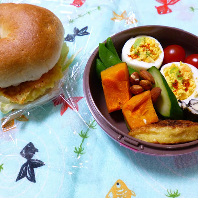 【お弁当】海老バーガーベーグル　など