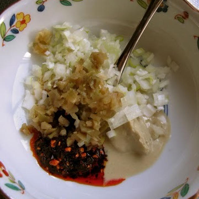 食べる辣油で担々麺