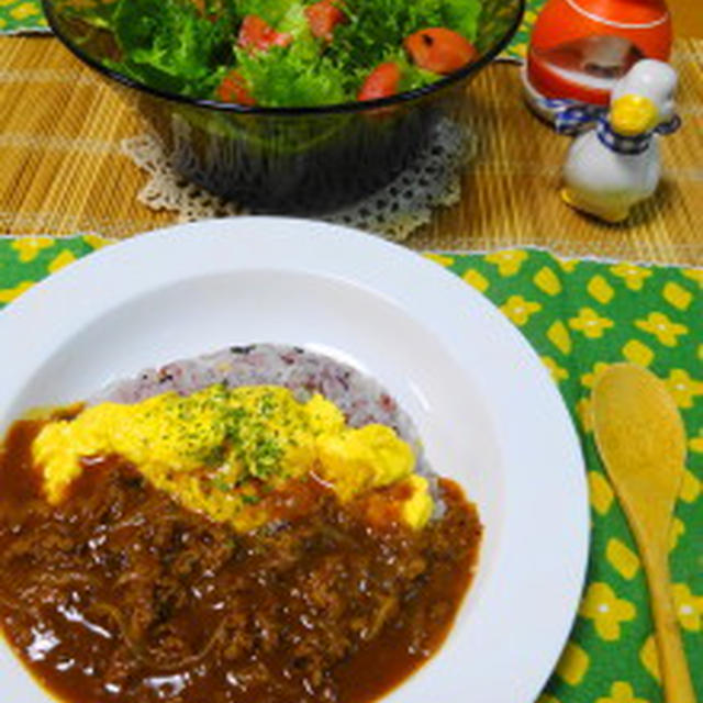 オムハヤシの晩ごはん