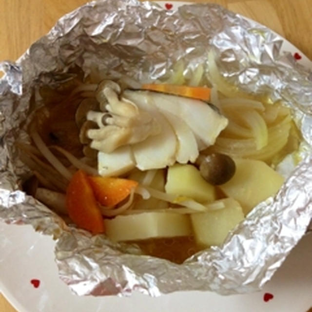 魚とキノコと野菜のホイル焼き