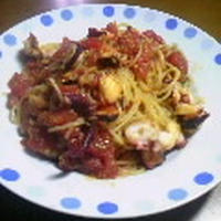 タコ＆トマトで時短パスタ♪