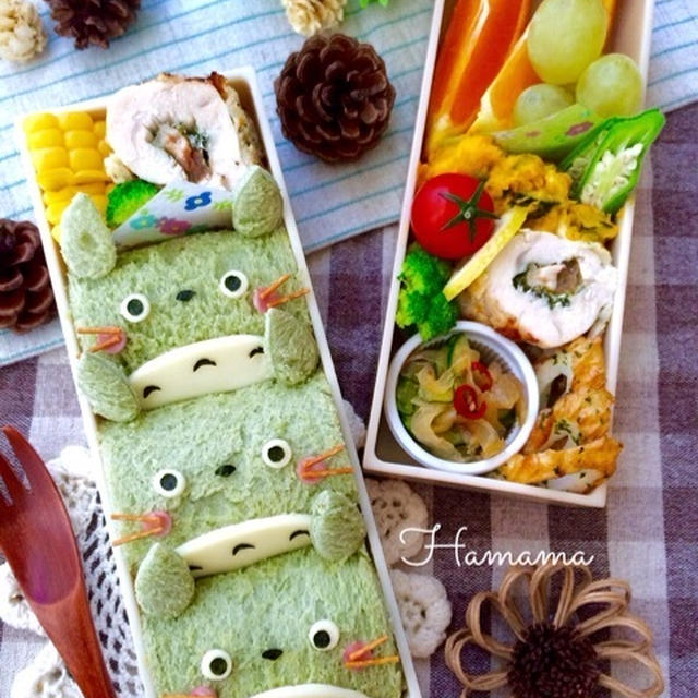 トトロサンドの作り方♡マイメロちゃんのお弁当