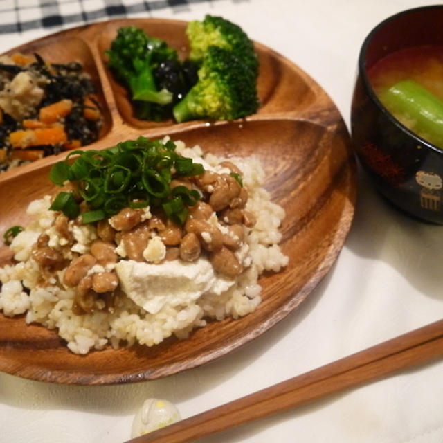 納豆豆腐丼！