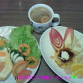 Good－morning Kyonの野菜でスマイルトースト＆プリンアラモード～＆野菜盛り～編じゃ