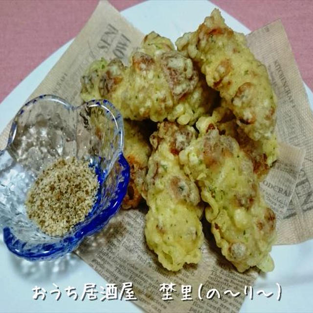 簡単!おつまみ　24　　焼ちくわの磯辺揚げ