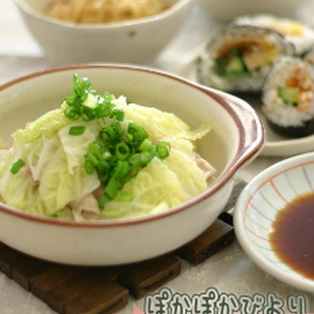 圧力鍋で　白菜と豚肉の重ね蒸し