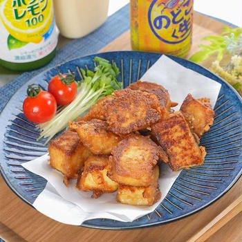 味見が止まらん❣️サクッもっちり厚揚げ唐揚げ