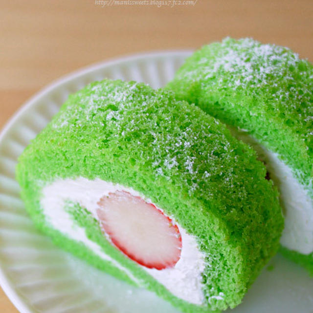 パンダンロールケーキ By Manis さん レシピブログ 料理ブログのレシピ満載