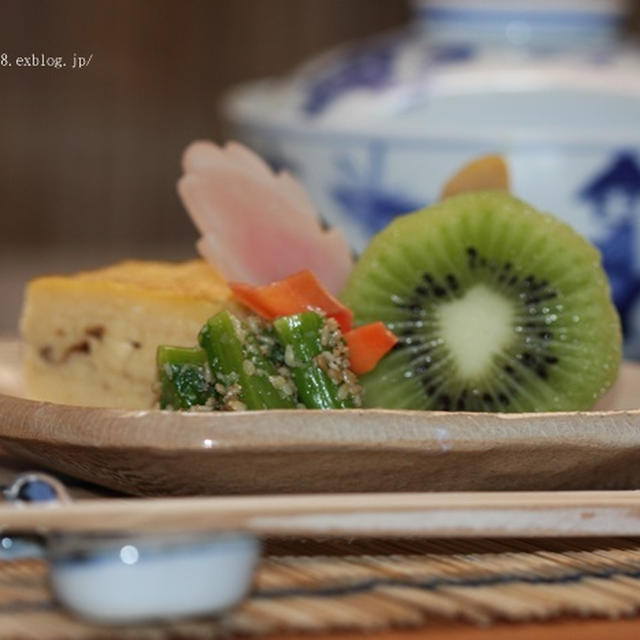 新じゃがのそら豆すり流しと春の前菜もの