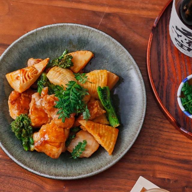 鶏と筍の照り焼き