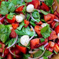 簡単・カプレーゼ風トマトとボッコンチーニのゴロゴロサラダのレシピ