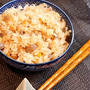 今酔いは中華、筍たっぷり中華風炊き込み飯、ホタテの花椒焼き、チンゲン菜の豆乳クリーム煮