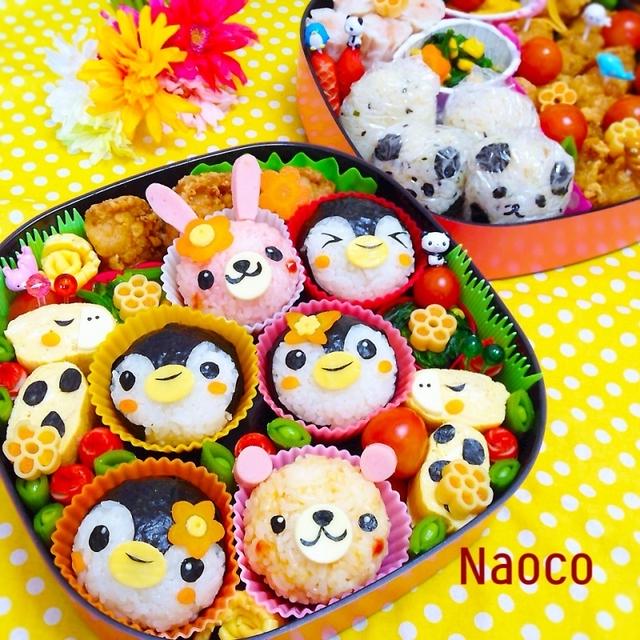 ペンギンさんの行進だ♬動物園弁当〜♡