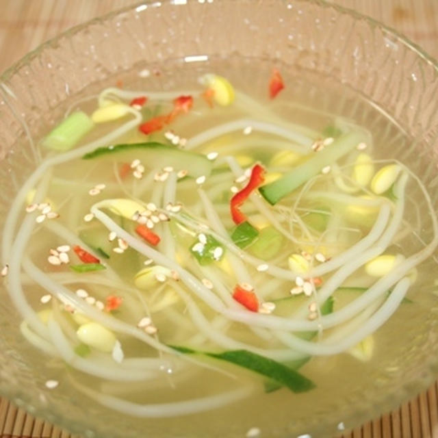 コンナムルネングッ（콩나물냉국）　－－　豆もやし冷スープ