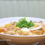 ズルズル食べる「親子かま玉うどん風」＆レモン塩で食べる「椎茸とささみ肉の塩焼き」