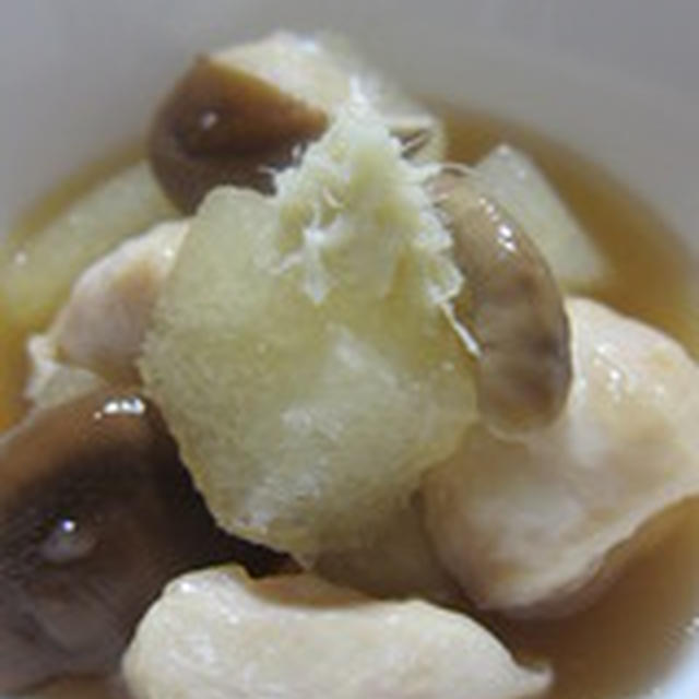 「鶏肉と冬瓜と椎茸の煮物」
