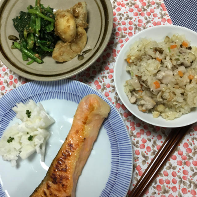 10月第1週の教室、久々きっちり和食です。