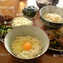 ツルツルしこしこ♪釜玉うどん＆具たっぷりつけ麺