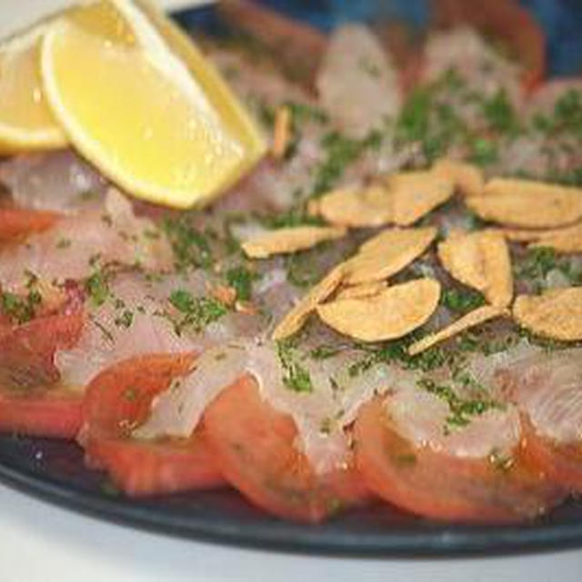 鯛でカルパッチョ