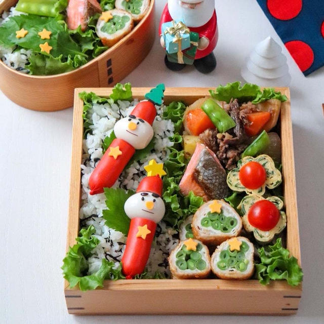 旦那に作ったシュールなサンタさん弁当
