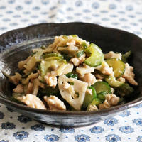 【高知クッキングアンバサダー】食感が楽しい♪胡瓜と蓮根の肉みそ生姜炒め