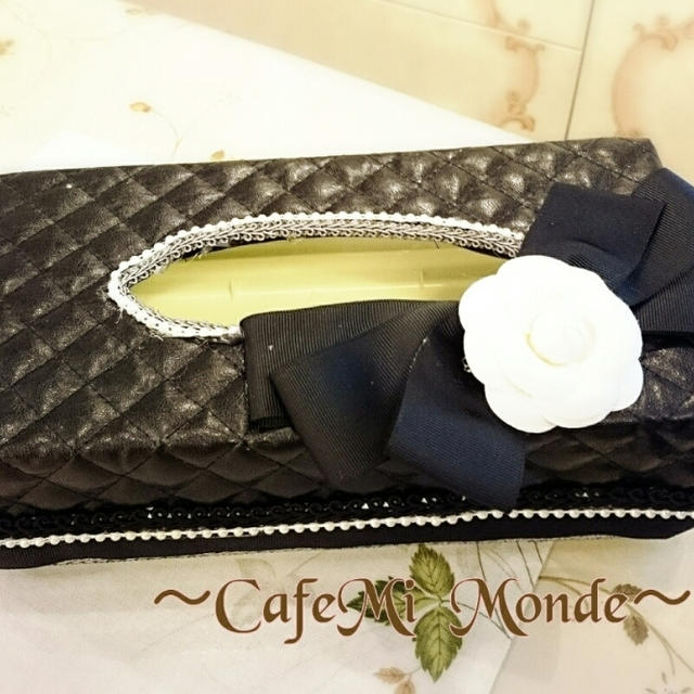 横型ティッシュボックスケース❤カフェミナージュ