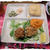 鶏の竜田揚げ＆サラダ２種＆納豆お稲荷の定食♪バームクーヘン付き♪
